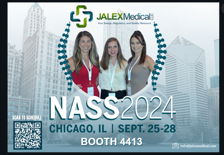 JALEX Medical exhibiting at NASS at Booth 4413 in Chicago, IL, Sept